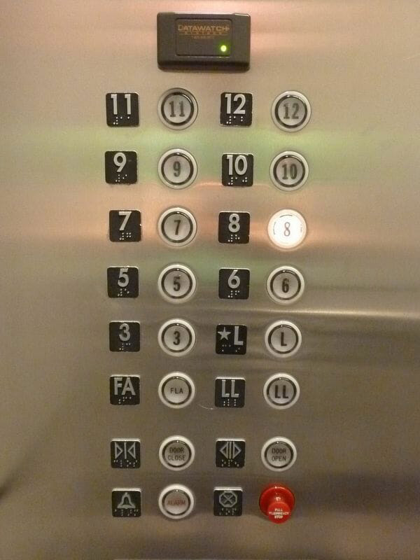 Các ký hiệu trên bảng điều khiển thang máy